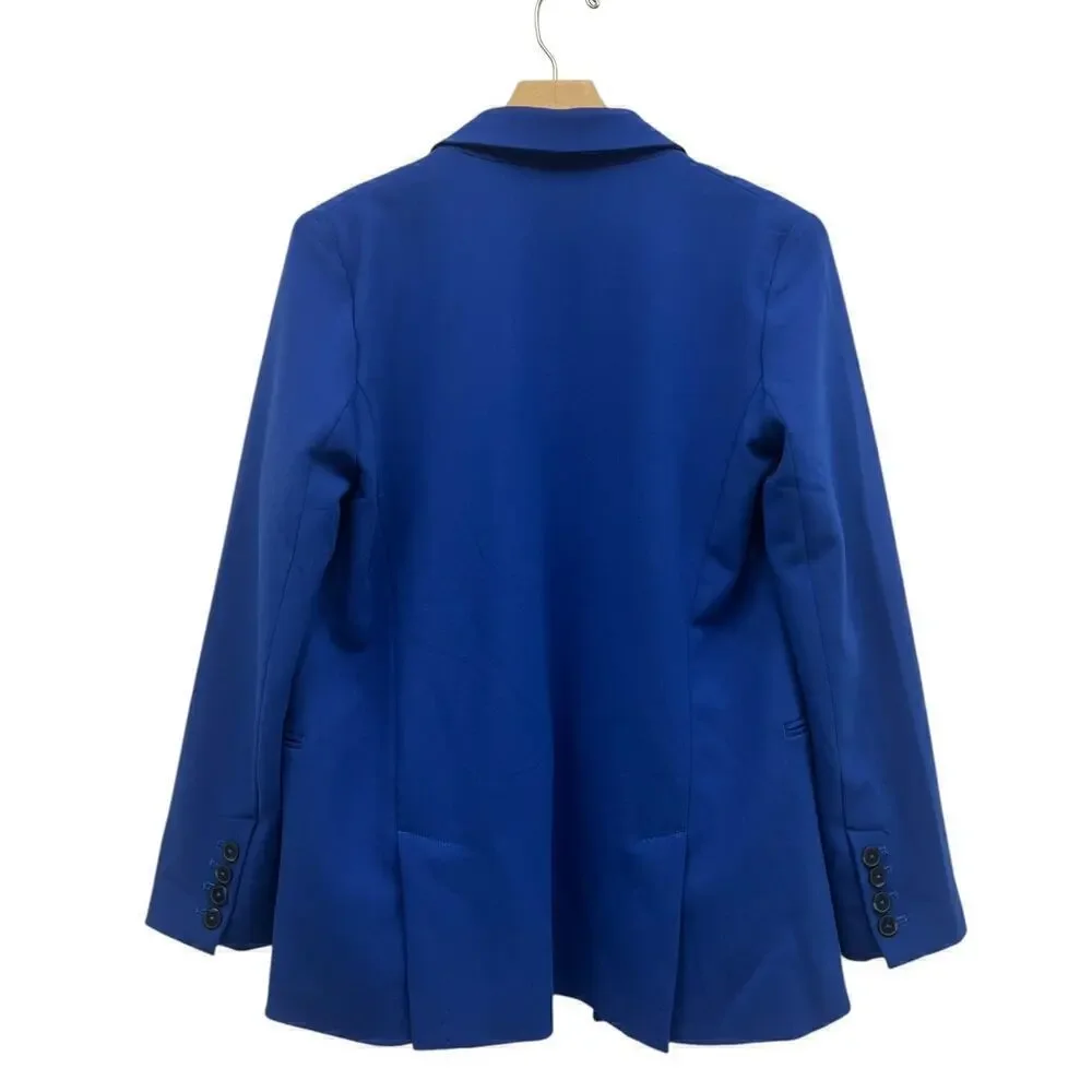 Anthropologie Maeve Double-Breasted Blazer in Blue size 4